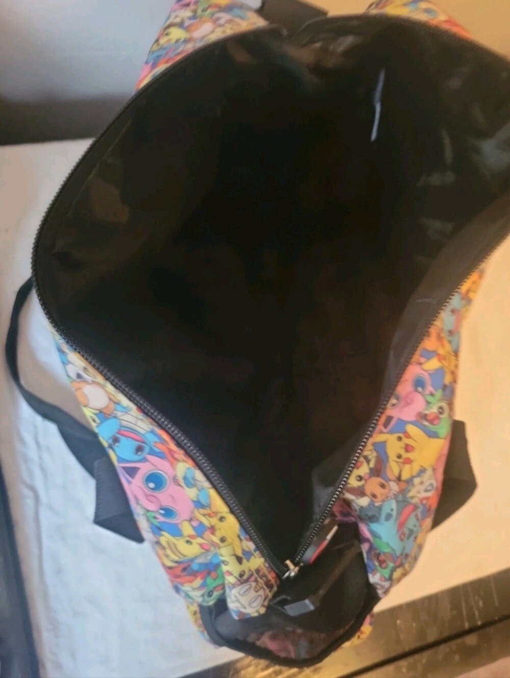Pokemon Game Freak Yellow & Black Character Collage Tote/Duffel - Picture 4 of 5